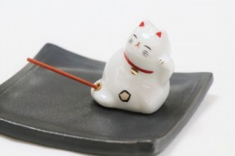 香立・香皿セット 招き猫 Incensestand&tray Maneki neko　サンプル1