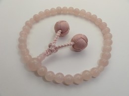 女性用　ローズクォーツ片手共かがり梵天　サンプル1