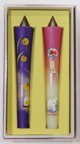 絵ローソク ホタル・風鈴 Pictured candle[Firefly&Wind chim（えろうろく　ほたる　ふうりん）　サンプル1