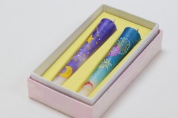 絵ローソク 天の川・花火 Pictured candle [Milky Way&firewo　サンプル1