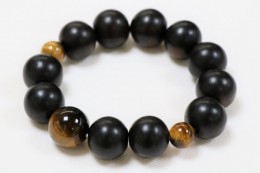 天然木ブレス・トラメ石仕立て/黒檀・紫檀 Ebony,Red sandalwood　サンプル1