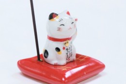 お香立て 福招き猫 Incensestand Lucky cat（おこうたて　ふくまねきねこ）　サンプル1