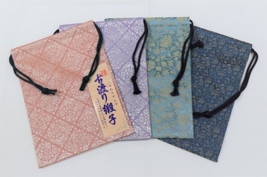 古渡り緞子 巾着（ 御朱印帳入れ）Drawstring bag（こわたりどんすきんちゃく（ごしゅいんちょういれ））