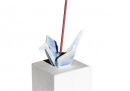 折り鶴 香立て　サンプル1